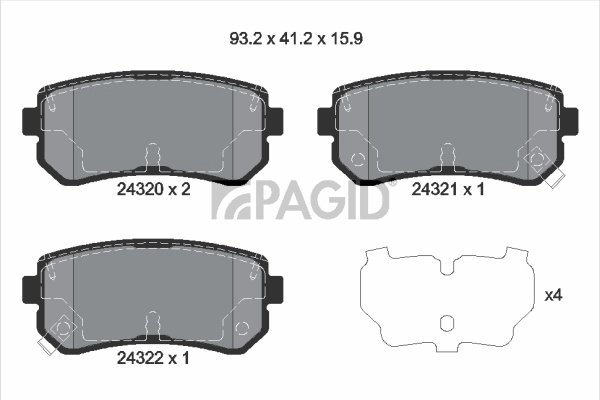 Set placute frana,frana disc
