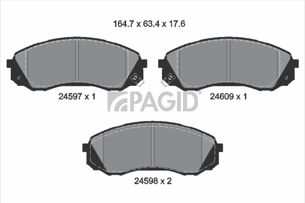 Set placute frana,frana disc
