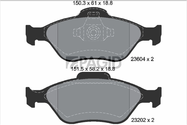 Set placute frana,frana disc