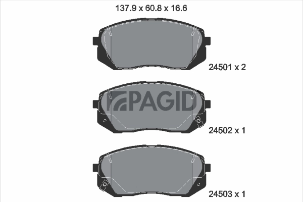 Set placute frana,frana disc