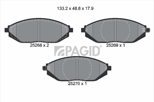 Set placute frana,frana disc