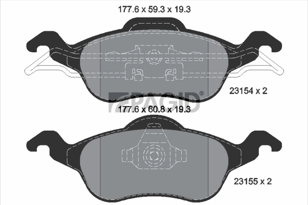 Set placute frana,frana disc