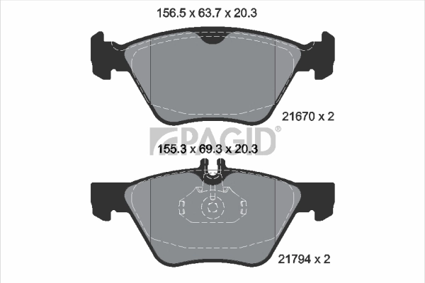 Set placute frana,frana disc