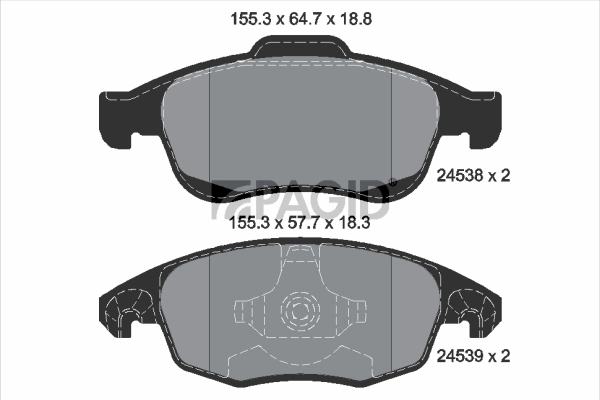 Set placute frana,frana disc