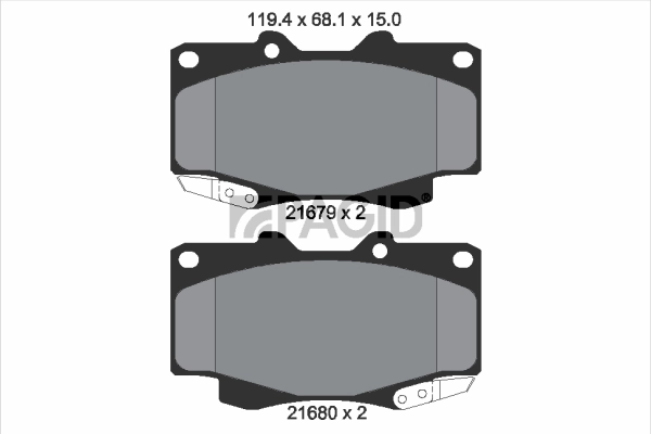 Set placute frana,frana disc