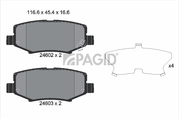 Set placute frana,frana disc