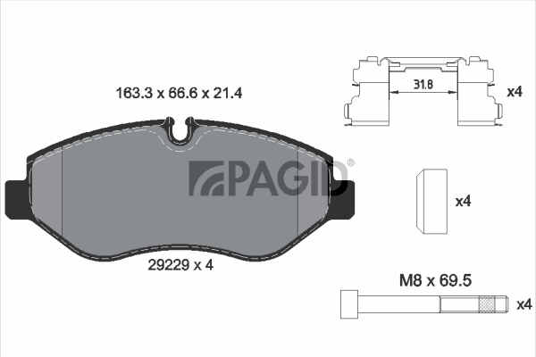 Set placute frana,frana disc