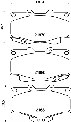 Set placute frana,frana disc