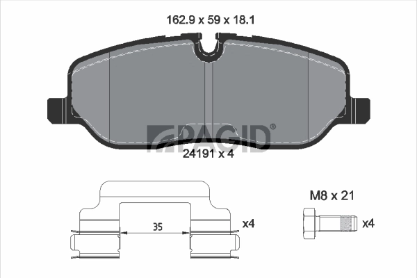 Set placute frana,frana disc