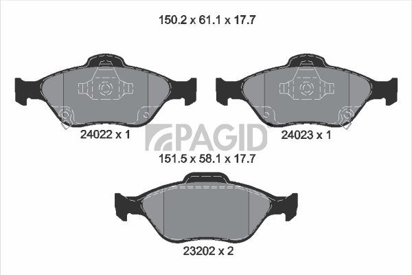 Set placute frana,frana disc