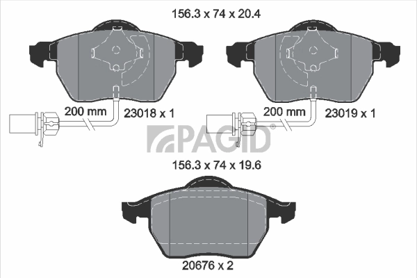 Set placute frana,frana disc