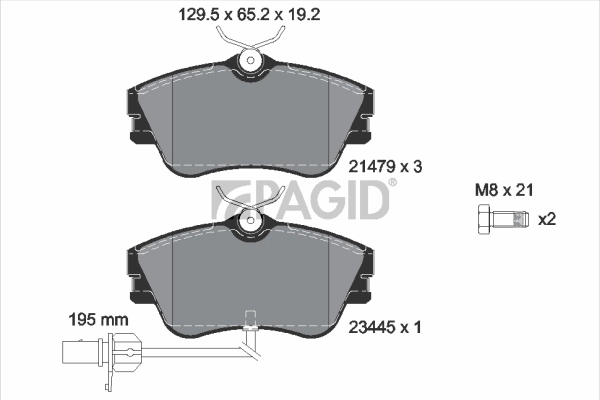 Set placute frana,frana disc