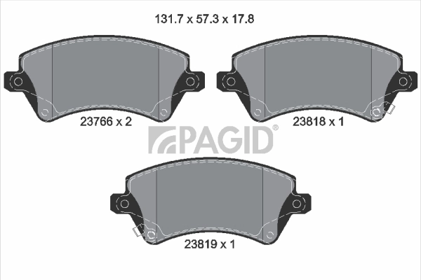 Set placute frana,frana disc