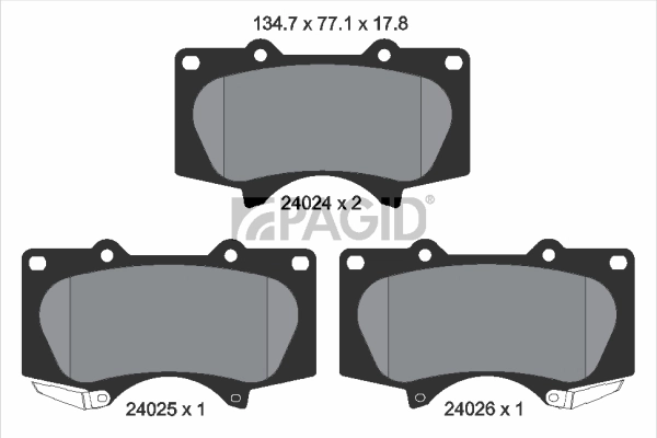 Set placute frana,frana disc