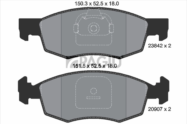 Set placute frana,frana disc