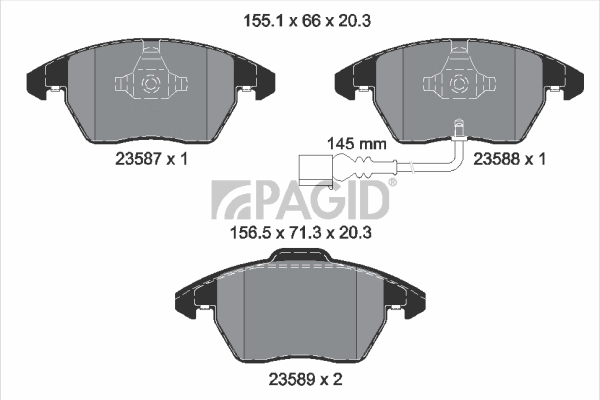 Set placute frana,frana disc