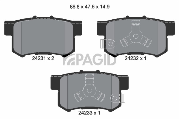 Set placute frana,frana disc