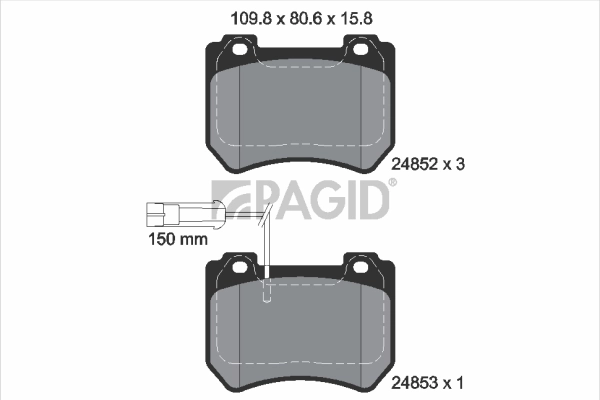 Set placute frana,frana disc