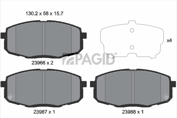 Set placute frana,frana disc