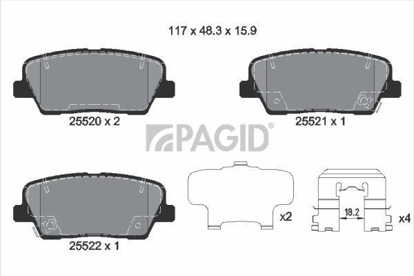 Set placute frana,frana disc