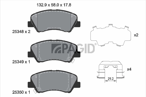 Set placute frana,frana disc