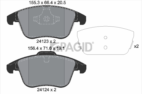 Set placute frana,frana disc