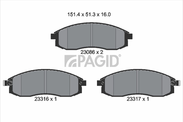 Set placute frana,frana disc