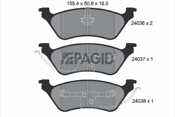 Set placute frana,frana disc