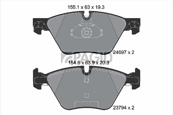 Set placute frana,frana disc