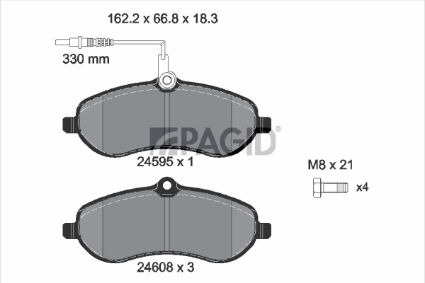 Set placute frana,frana disc