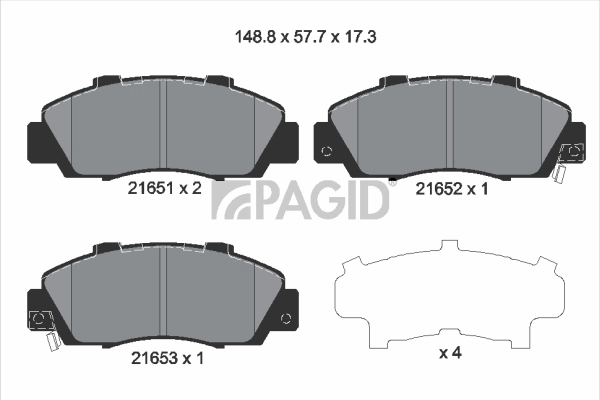 Set placute frana,frana disc