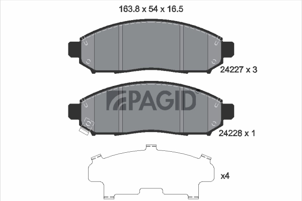 Set placute frana,frana disc