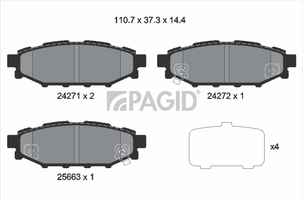 Set placute frana,frana disc
