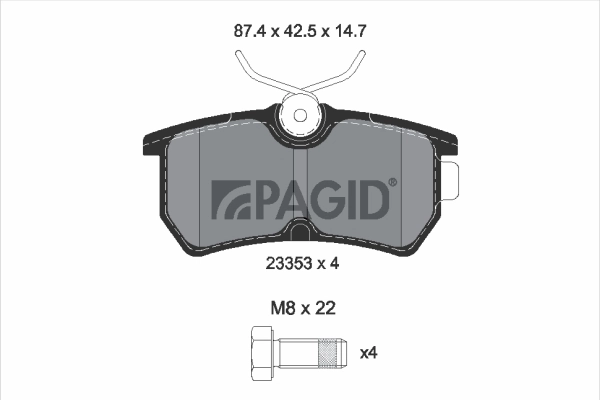 Set placute frana,frana disc