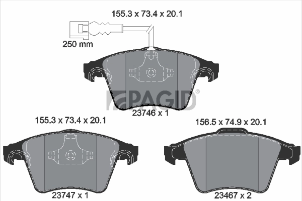 Set placute frana,frana disc