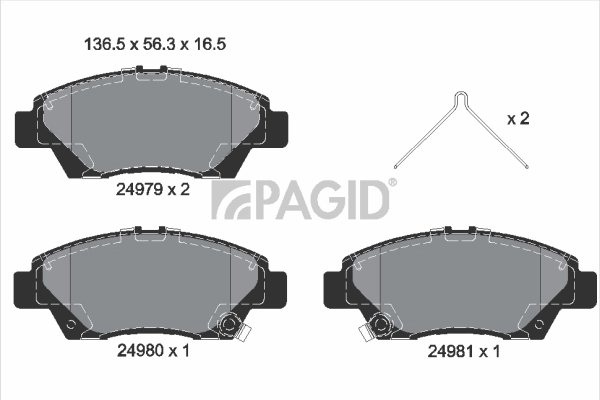 Set placute frana,frana disc