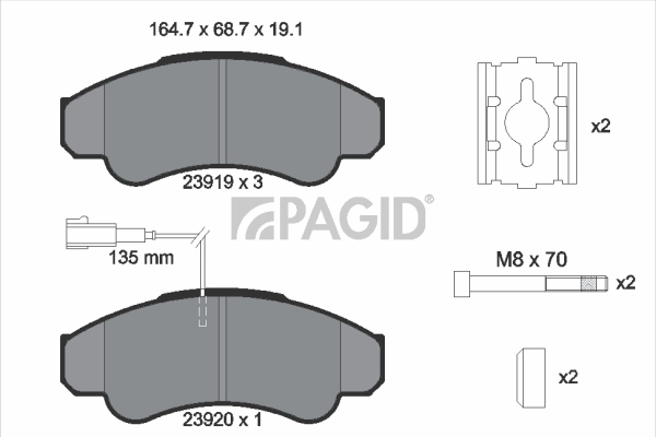 Set placute frana,frana disc