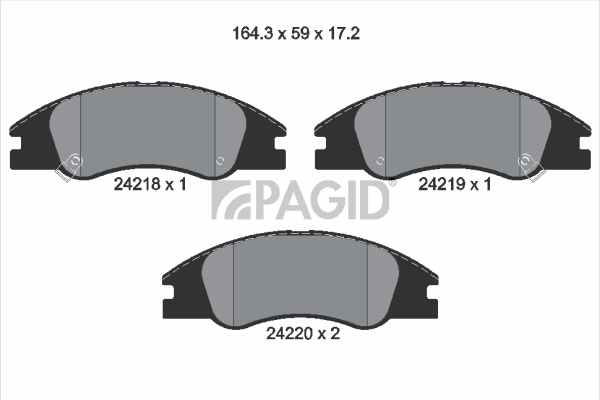 Set placute frana,frana disc