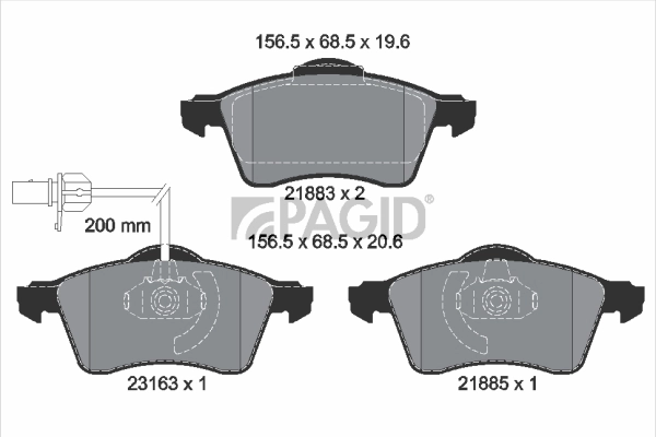 Set placute frana,frana disc