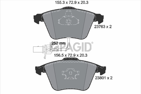 Set placute frana,frana disc