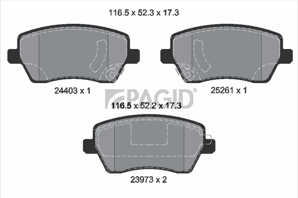 Set placute frana,frana disc