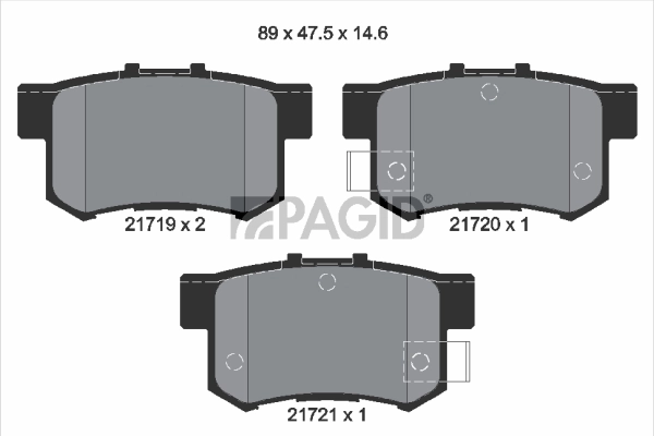 Set placute frana,frana disc