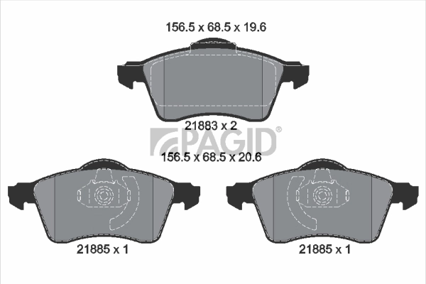 Set placute frana,frana disc