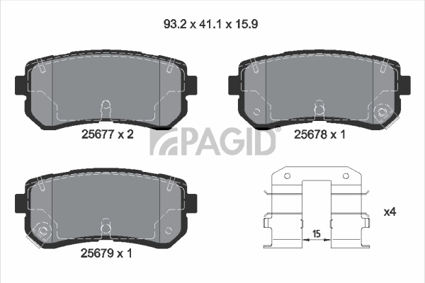 Set placute frana,frana disc