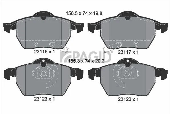 Set placute frana,frana disc