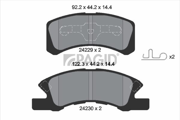 Set placute frana,frana disc