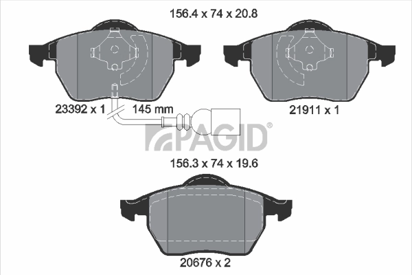 Set placute frana,frana disc