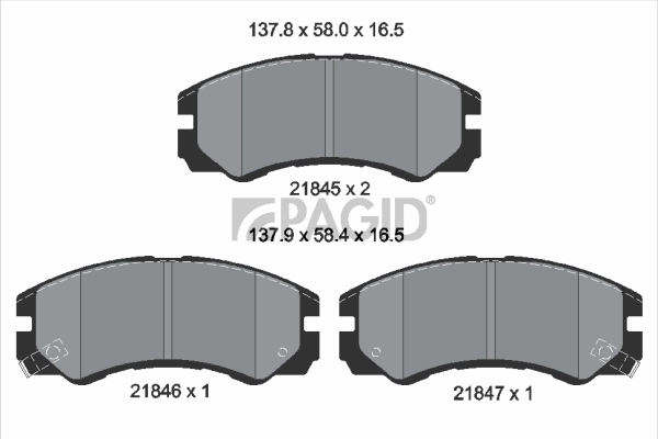 Set placute frana,frana disc