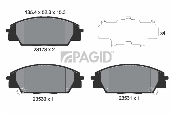 Set placute frana,frana disc