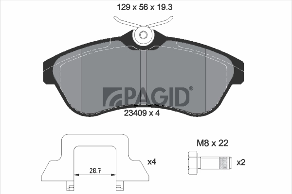 Set placute frana,frana disc